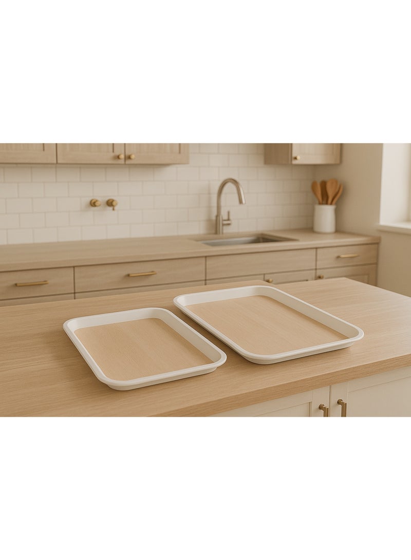 المفرج طقم من قطعتين صواني للتقديم والضيافة - Image 2