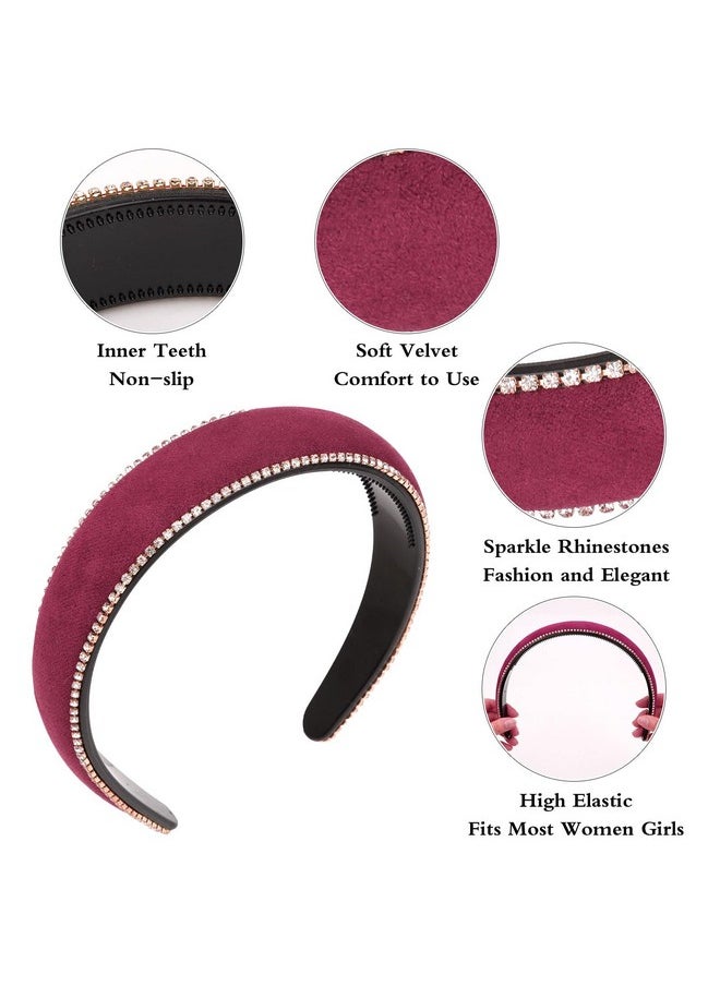 Red Velvet Headbands For Women Sparkle Rhinestone Hair Band Padded Head Bands Fashion Crystal Hairband Soft Headband Stylish Hair Accessories For Women Girls - pzsku/ZE226C0EB54E905DBC9AFZ/45/_/1718614292/5c28aa2d-8eff-4115-83e8-f87574c8d571