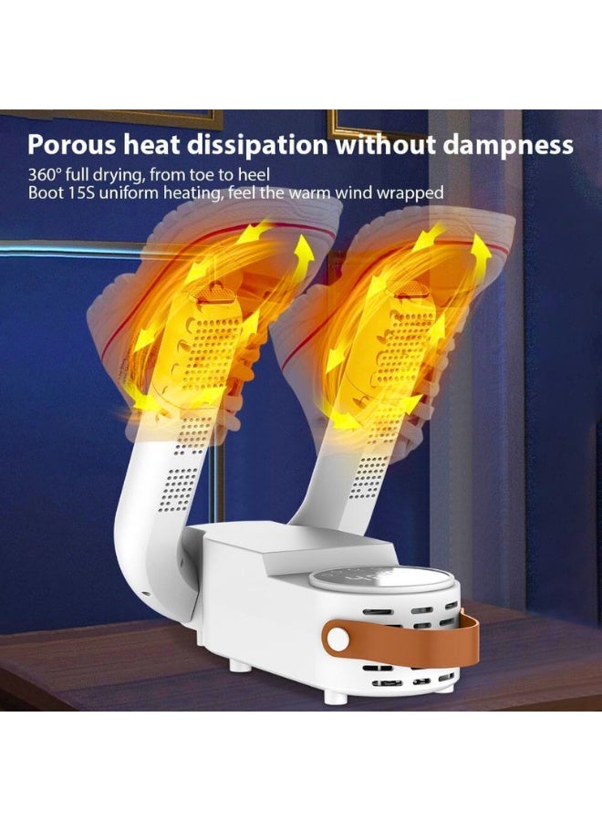 Chase Up Portable Boot Dryer with Timer | Electric Shoe Dryer | Quick-Drying Heat Blower | Foldable & Portable Design, UV Sterilization & Deodorizing Shoe Warmer for Work Boots & Winter Gloves - Image 4