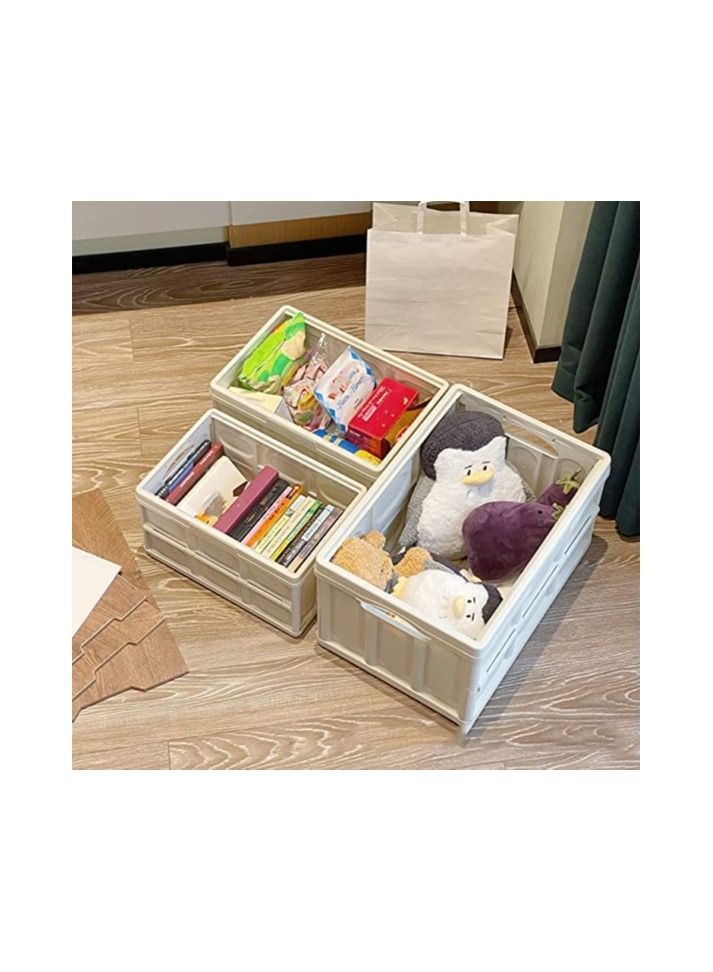 Generic 56L Outdoor Camping Storage Box,Foldable Portable Camping Organizer Box Car Trunk, Wood Cover Suitable for Outdoor Camping Fishing Travel Picnic Home Organizer - Image 3