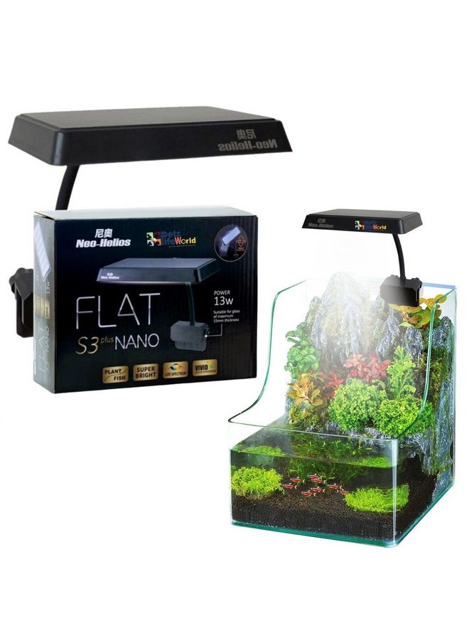VAYINATO - VAYINATO Neo Helios Flat Nano S3 Plus, 13W Full Spectrum Planted Tank Led Aquarium Light By Petzlifeworld - Image 1
