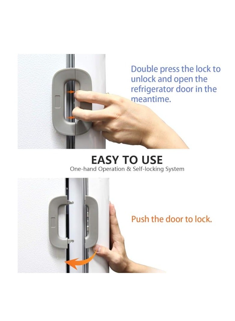 Jolik Child Safety Fridge Lock – No-Drill Refrigerator Door Lock with 3M Adhesive for Baby & Toddler Proofing – Easy Install Freezer Lock for Kids, Pets & Home Safety baby safety fridge lock  - Image 3