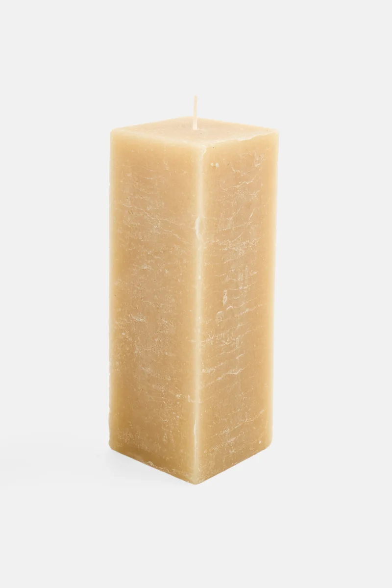 Muy Mucho Rustic Textured Square Candle