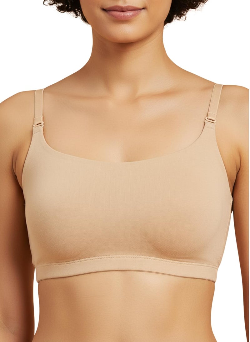 Mysha Women’s Pure Cotton Stretchable Adjustable Straps Non-Padded Everyday Bra - Image 1