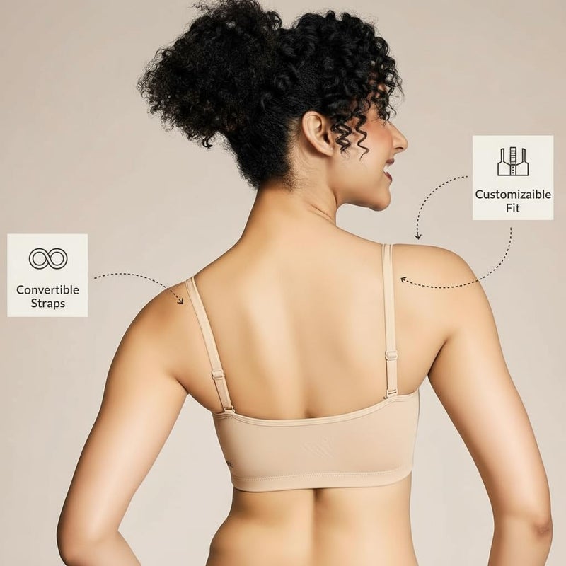 Mysha Women’s Pure Cotton Stretchable Adjustable Straps Non-Padded Everyday Bra - Image 4