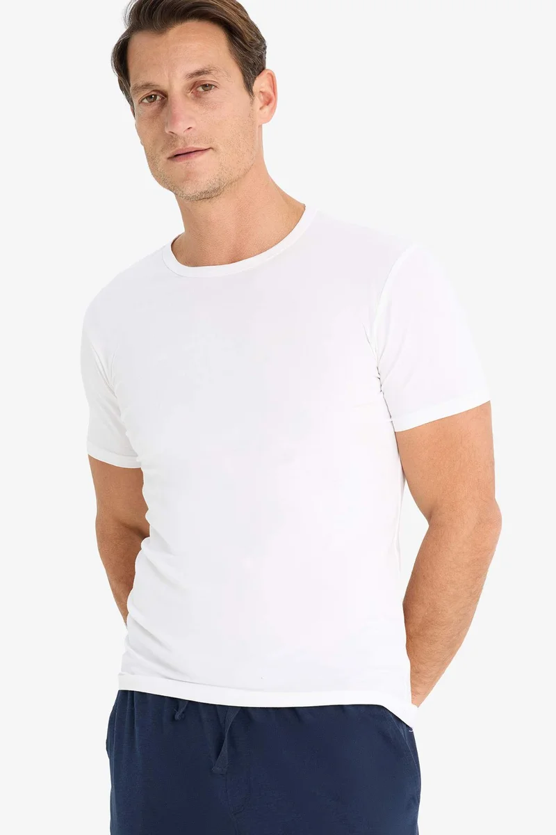 ديفاكتو Slim Fit Short Sleeve Knitted Tops