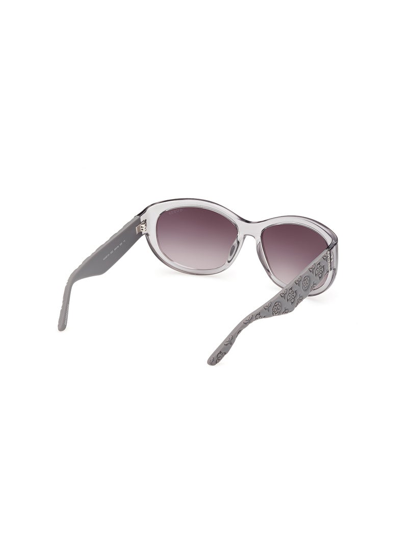 GUESS Women's UV Protection Oval Shape Sunglasses - GU0013120C60 - Lens Size: 60 Mm - Shiny Grey - Image 5
