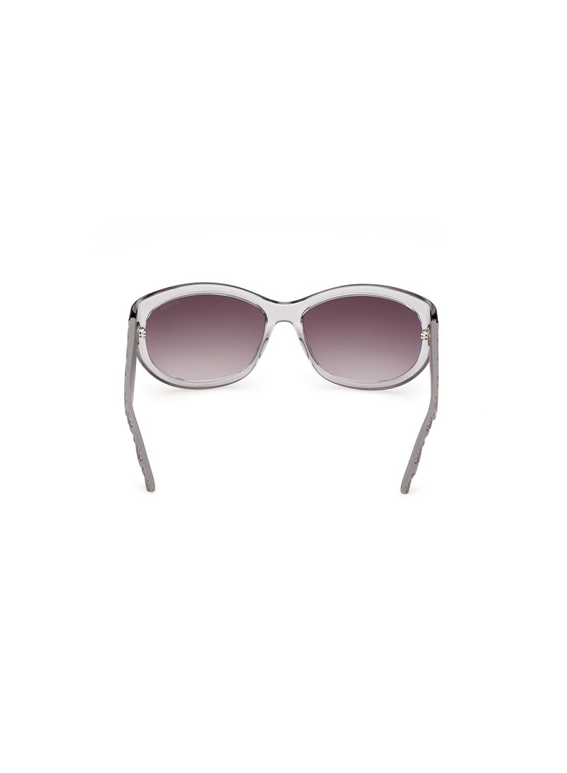 GUESS Women's UV Protection Oval Shape Sunglasses - GU0013120C60 - Lens Size: 60 Mm - Shiny Grey - Image 4