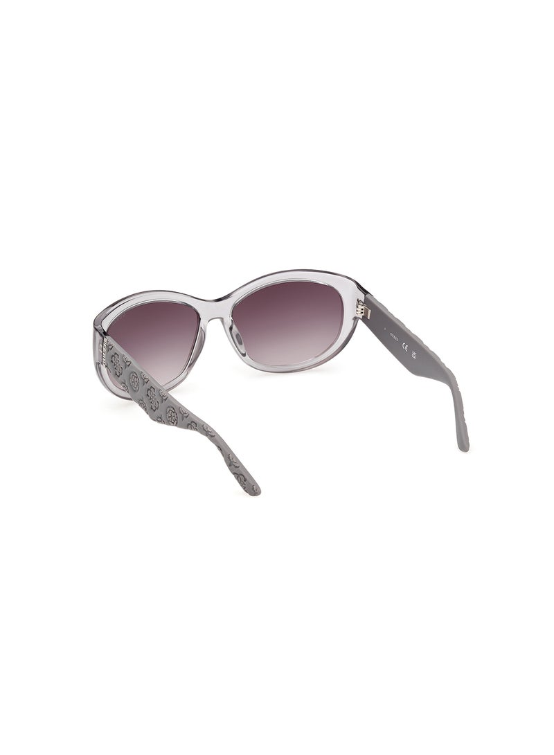 GUESS Women's UV Protection Oval Shape Sunglasses - GU0013120C60 - Lens Size: 60 Mm - Shiny Grey - Image 3