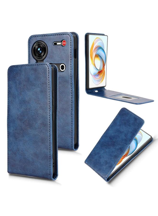 The Bros Case For ZTE Nubia Z70 Ultra Magnetic Vertical Flip Leather Phone Case
