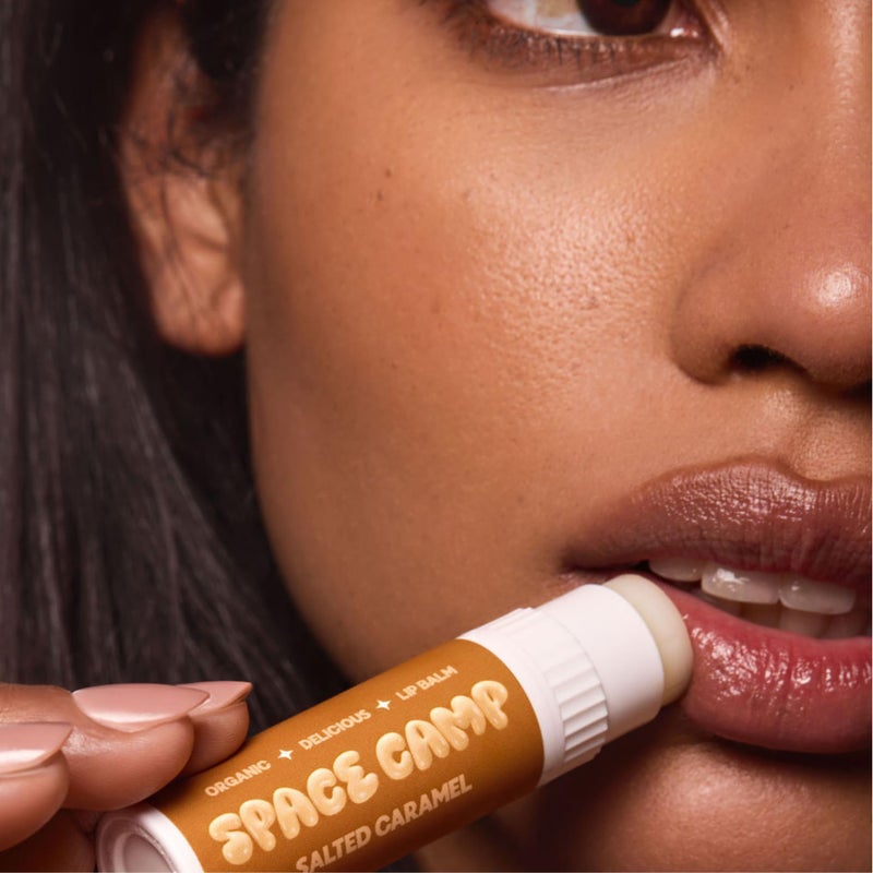 Space Camp Wellness Jumbo Lip Balm - Birthday Pack Variety Flavored Balm (Birthday Cake, Salted Caramel, Strawberry Frosting) - 3 Pack - Image 3