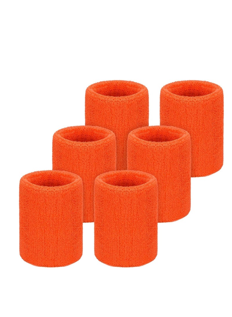 Spall Direct Absorbent Wrist Sweatbands for Athletic Men and Women - 6 Pcs Tennis Wrist Sweat Bands for Gym & Running-Wicking Wristbands for Exercise - Image 1