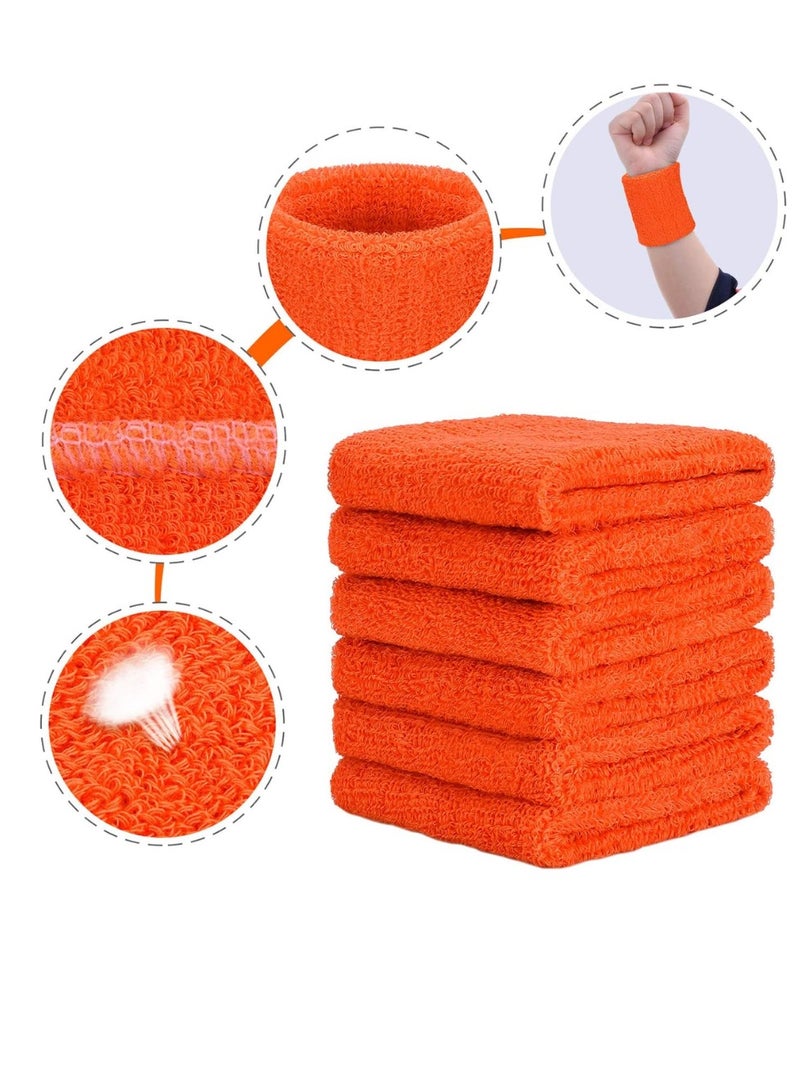 Spall Direct Absorbent Wrist Sweatbands for Athletic Men and Women - 6 Pcs Tennis Wrist Sweat Bands for Gym & Running-Wicking Wristbands for Exercise - Image 4