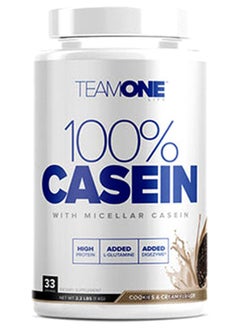 100% Casein High Protein With Micellar Casein Cookies and Cream Flavour 1 kg