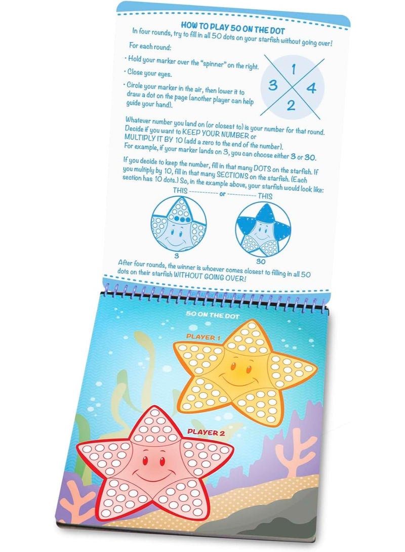 Melissa & Doug On-the-Go Wipe-Off Activity Pad – 17 Reusable Games with 2 Dry-Erase Markers - Image 2