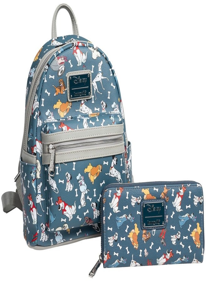 Loungefly Disney Dogs Wallet Zip Around Clutch Faux Leather (Grey) - Image 5