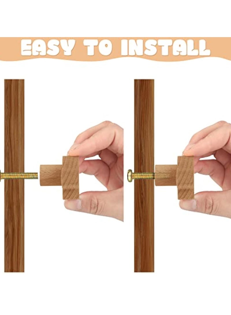 YelaJoy Wooden Animal Cabinet Knobs Decorative Wood Dresser Knobs with Screws Dresser Pulls Marine Woodland Natural Wild Animals Pulls Handles Nursery for Home Furniture Decor(Zoo,6 Sets) - Image 4