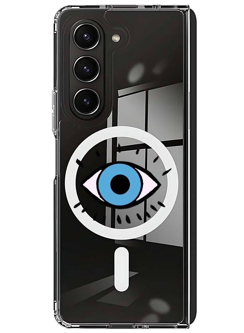 Theodor Magnetic Case for Samsung Galaxy Z Fold 6 Compatible with MagSafe Wireless Charging, Shockproof Phone Bumper Cover Eye B - Image 1