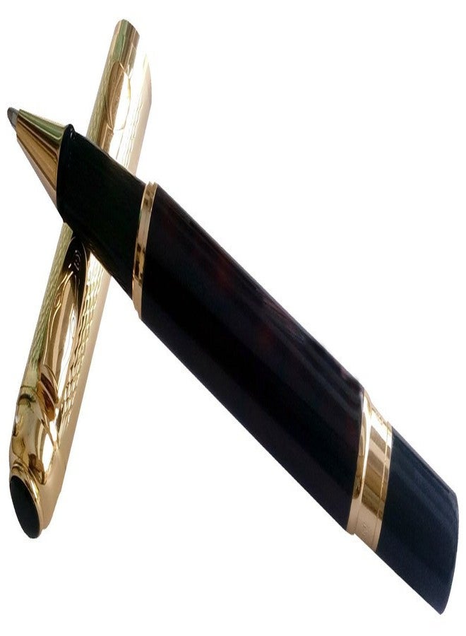 Abaj Dikawen Luxury Rollerball Pen Marron Marble Body Gold Mesh Cap Elegant Gift Pen - Image 2
