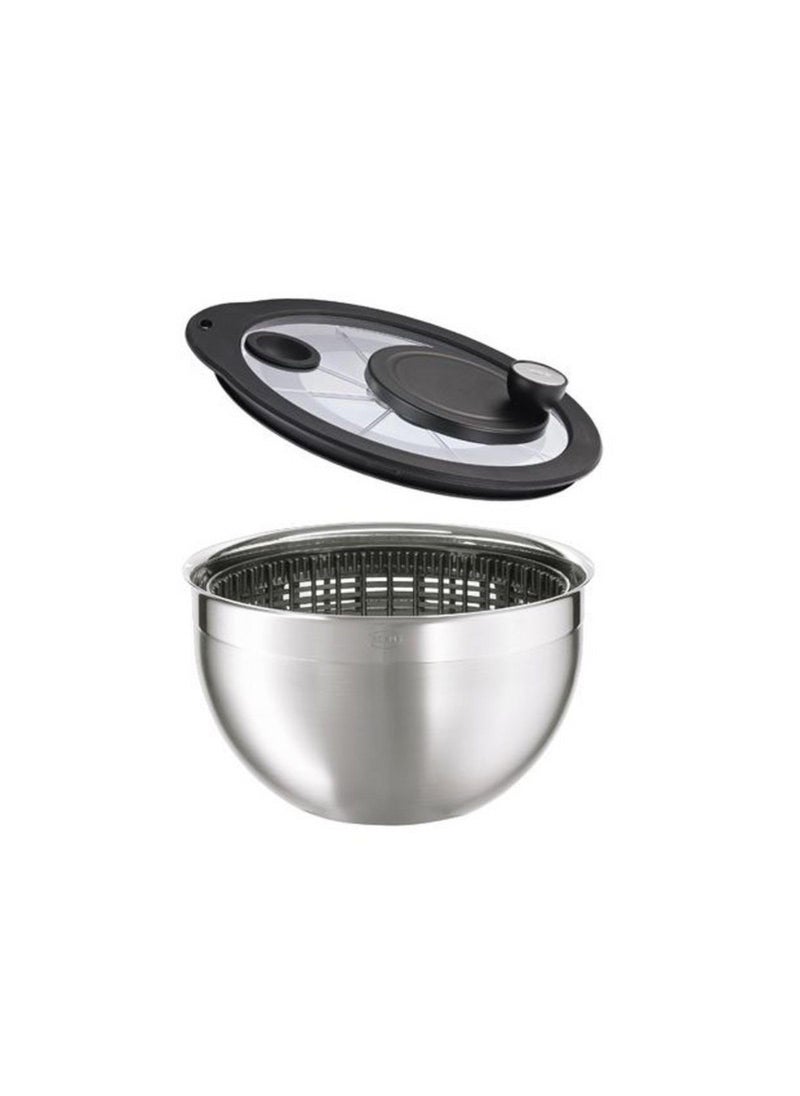 RÃ¶sle Rosle 15695 Stainless Steel Large Salad Spinner with Glass Lid 