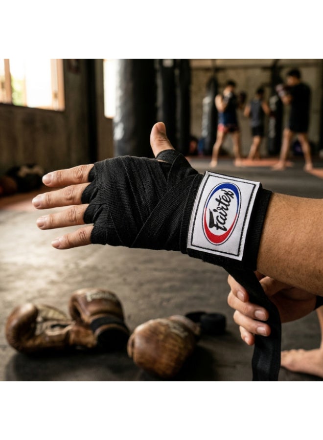 Fairtex HW2 Elastic Cotton Hand Wraps 180" | Black - Image 3