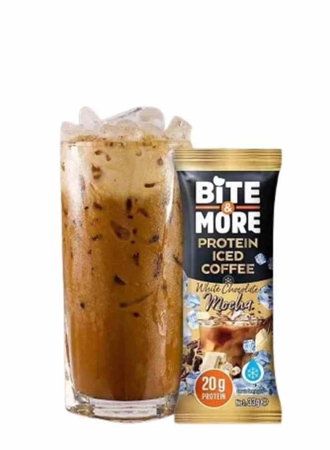 BITE & MORE PROTEIN ICED COFFEE, WHITE CHOCOLATE MOCHA FLAVOUR 33G*10 - Image 2