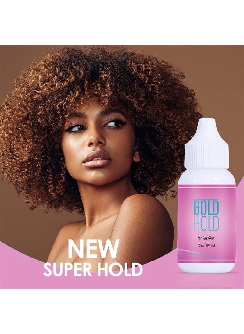 The Hair Diagram - Bold Hold Active Reloaded Strong Hold Glue for Wigs and Hair Systems - Invisible Bonding - Formulated for Oily Skin - Non Toxic - Humidity Resistant and Waterproof - 38ml - Image 1