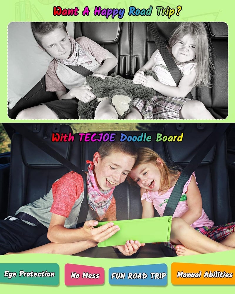 TECJOE LCD Writing Tablet, 8.5 Inch 2 Pack Colorful Doodle Board Drawing Tablet for Kids, Kids Travel Games Activity Learning Toys Birthday Gifts for 3 4 5 6 Year Old Boys and Girls, Blue Green - Image 5