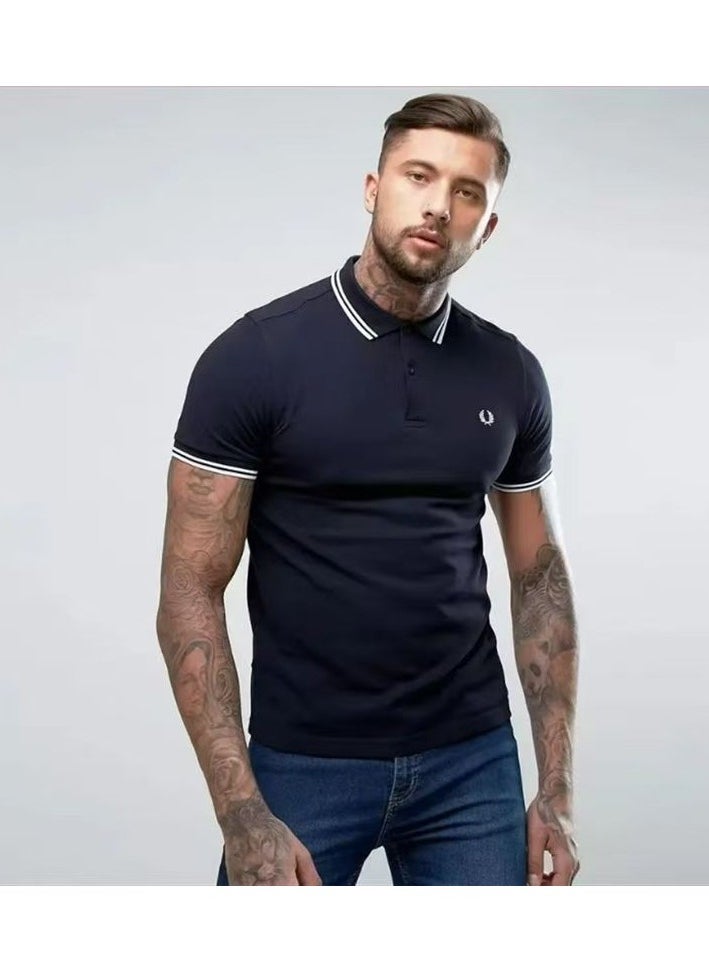 FRED PERRY - Essential Logo Printed Polo Shirt Twin Tipped Shirt  Classic Style and Comfortable Fit - Image 1