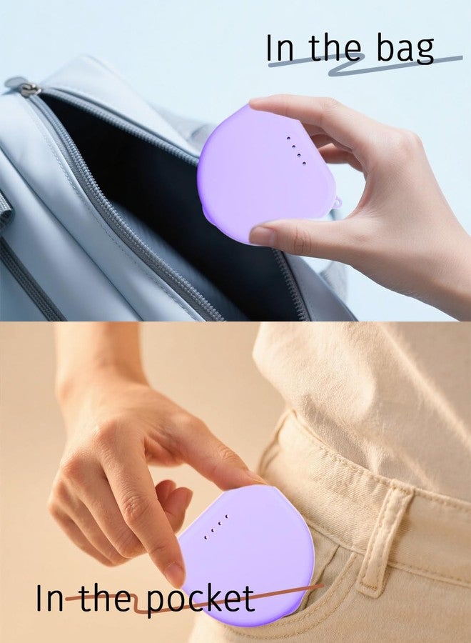 HEMILAB Retainer Case, Compatible with Invisalign, Vivera, Slim Aligner Case with Vent Holes, Portable Orthodontic Container with Removal Tool, Brush and Lanyard, Purple - Image 5