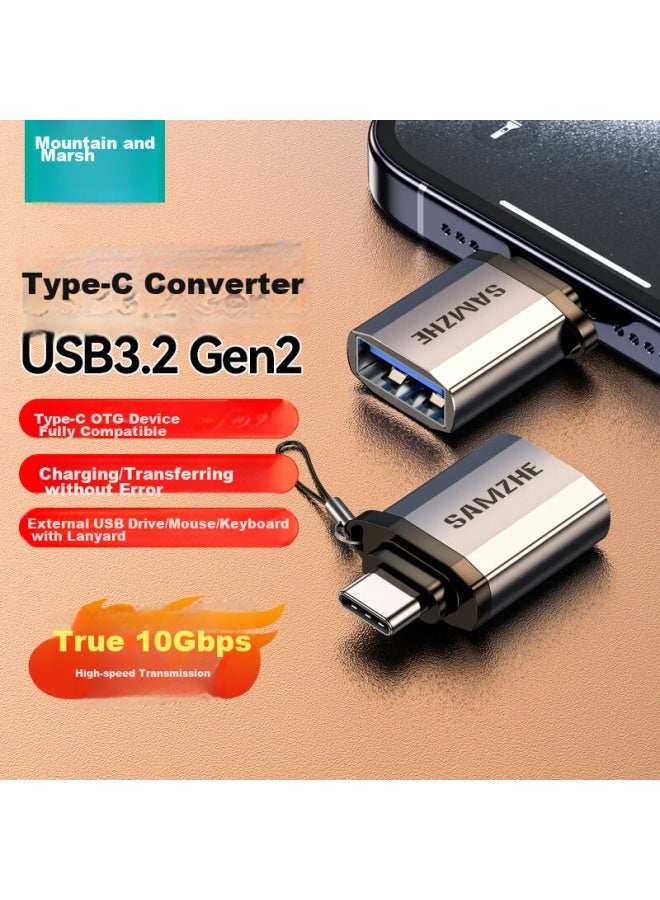 SAMZHE Shanze Type-c Adapter, Usb 3.2 To Type-c Converter, Otg For Phones And Usb Drives, High-speed Data Cable Converter, Compatible With Huawei, Apple 15 Laptops, Ipad - Image 1