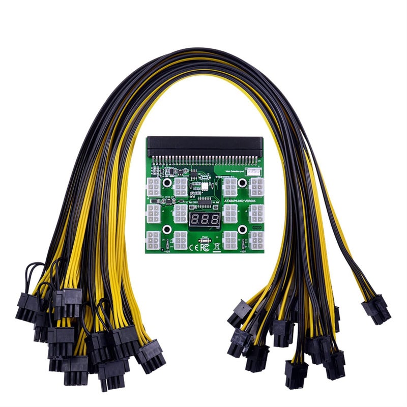 Red Power Module Breakout Board Kits with 12pcs 17pcs 18AWG 6Pin to 8Pin Power Cables for HP PSU Video Card - Image 3