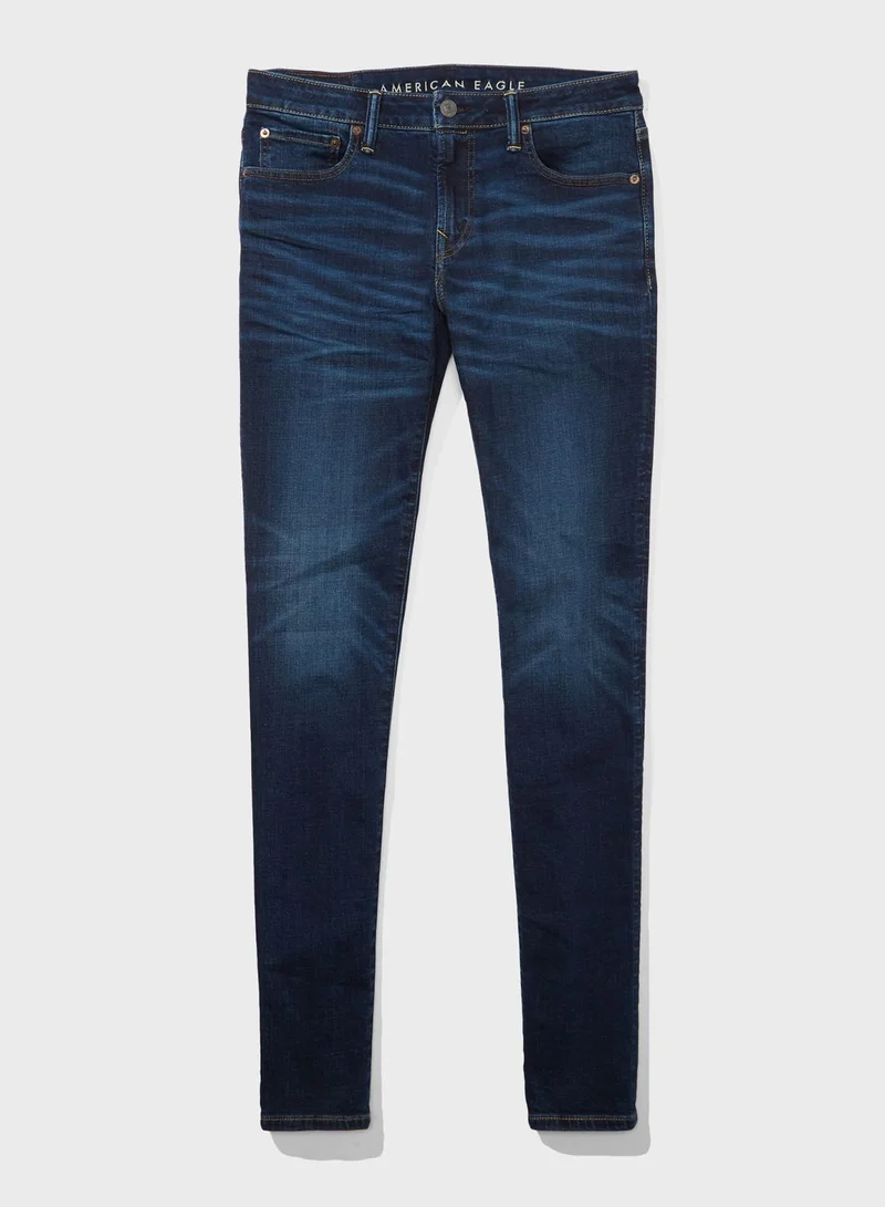 American Eagle Mid Wash Skinny Fit Jeans