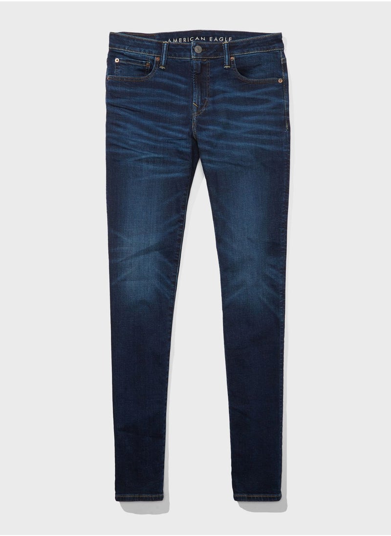 American Eagle - Mid Wash Skinny Fit Jeans - Image 1