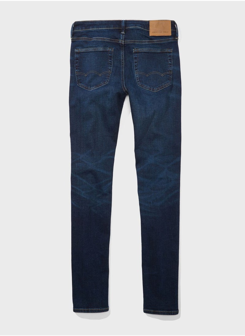 American Eagle - Mid Wash Skinny Fit Jeans - Image 1