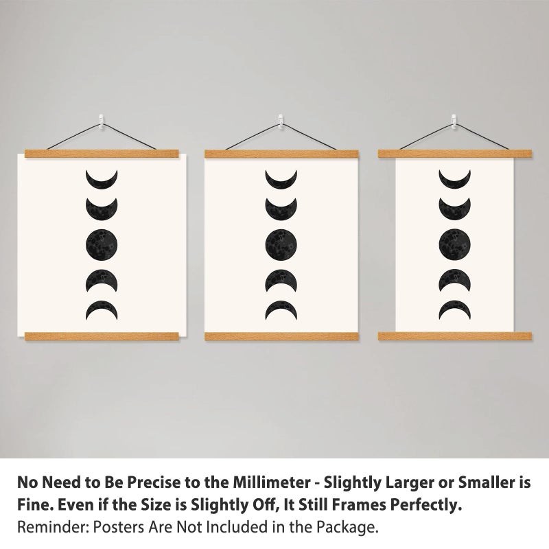 HONKKI Magnetic Poster Hanger Frame For 16X20 16X24 16X22 Movie Music Posters Wall Art  2 Pack Wood Picture Frames For Large Canvas Diamond Map Decor  Living Room Calendar Banner Tapestry Photo Hanging Stand - Image 3