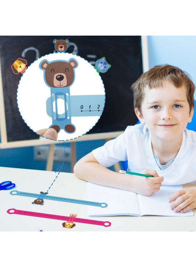 Eersida 24 Pcs Slide And Learn Number Line 16.5 X 1.5 Inch Pvc Number Line For Student, 0 To 30 Math Number Line Animal Positive Integers Number Lines Childhood Education Materials For School (Bright Colors) - Image 4