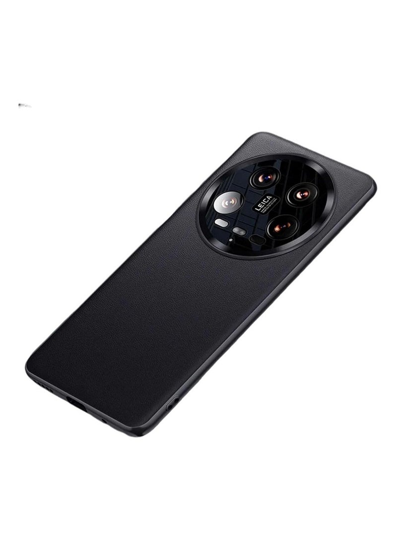 عام حافظة لهاتف Xiaomi 14 Ultra، حافظة هاتف رقيقة من الجلد الفاخر مع حماية كاملة للكاميرا، توفر حماية ضد الصدمات والغلاف الحماية الشامل لهاتف Xiaomi 14 Ultra. - Image 1
