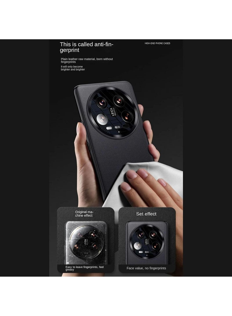 عام حافظة لهاتف Xiaomi 14 Ultra، حافظة هاتف رقيقة من الجلد الفاخر مع حماية كاملة للكاميرا، توفر حماية ضد الصدمات والغلاف الحماية الشامل لهاتف Xiaomi 14 Ultra. - Image 3