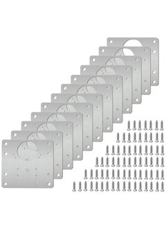 Generic 12 pcs Hinge Repair Brackets, Cabinet Hinge Repair Plate, Hinge Repair Brackets for Cabinet Furniture Drawer Window Stainless Steel Plate Repair  - Image 1
