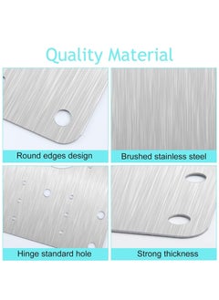 Generic 12 pcs Hinge Repair Brackets, Cabinet Hinge Repair Plate, Hinge Repair Brackets for Cabinet Furniture Drawer Window Stainless Steel Plate Repair  - Image 3