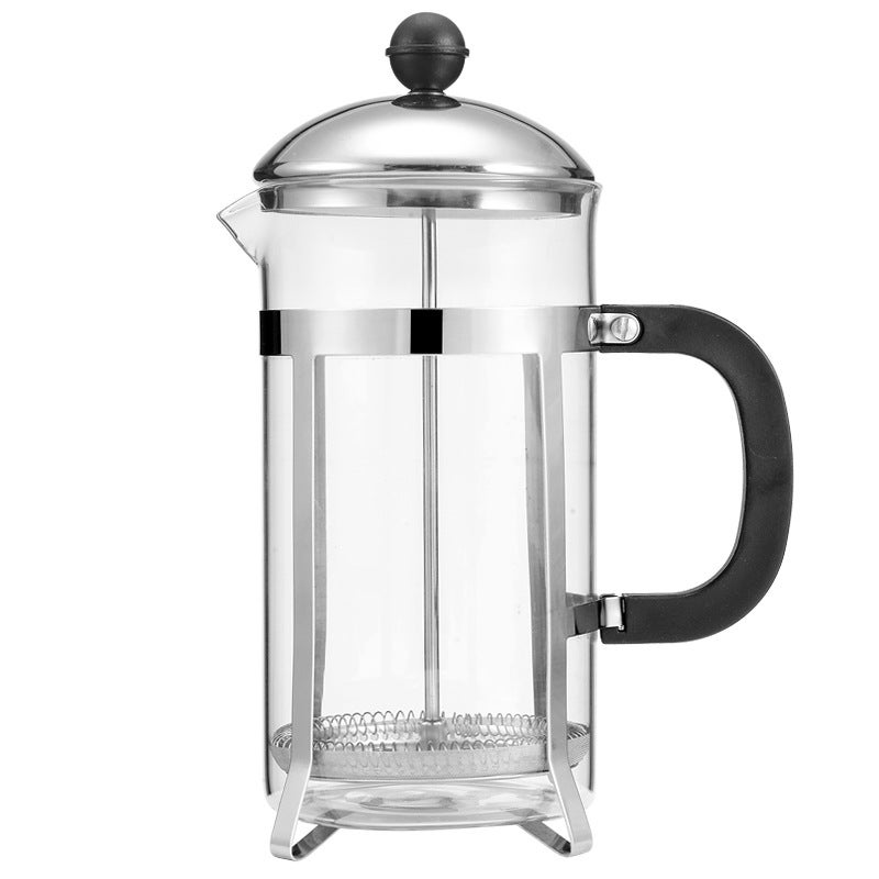 French Press Coffee Maker, Glass Portable Pitcher, Maximum Flavor Coffee Brewer with Superior Filtration, 2 Cup Capacity, Black - Image 1