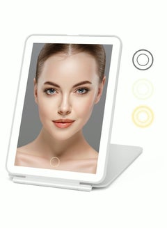 MIXDE Rechargeable Makeup Mirror for Travel Vanity Mirror with 80LEDs 3 Color Light 2000mAh Battery Portable Ultra Slim Lighted Mirror Travel Essential  - Image 3