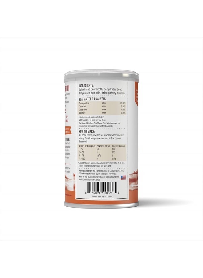 the honest kitchen Daily Boosts: Instant Beef Bone Broth Liquid Treat with Turmeric for Dogs and Cats, 3.6oz  - Image 2