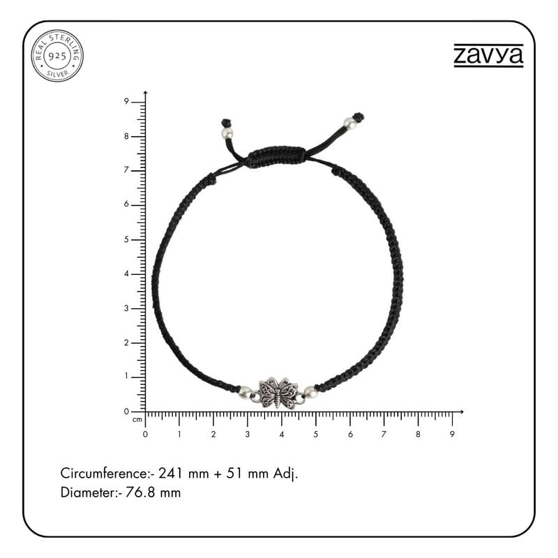Zavya 925 Sterling Silver Rhodium Plated Adjustable Anklet (Single) | Gift for Women & Girls | With Certificate of Authenticity & 925 Hallmark - Image 5