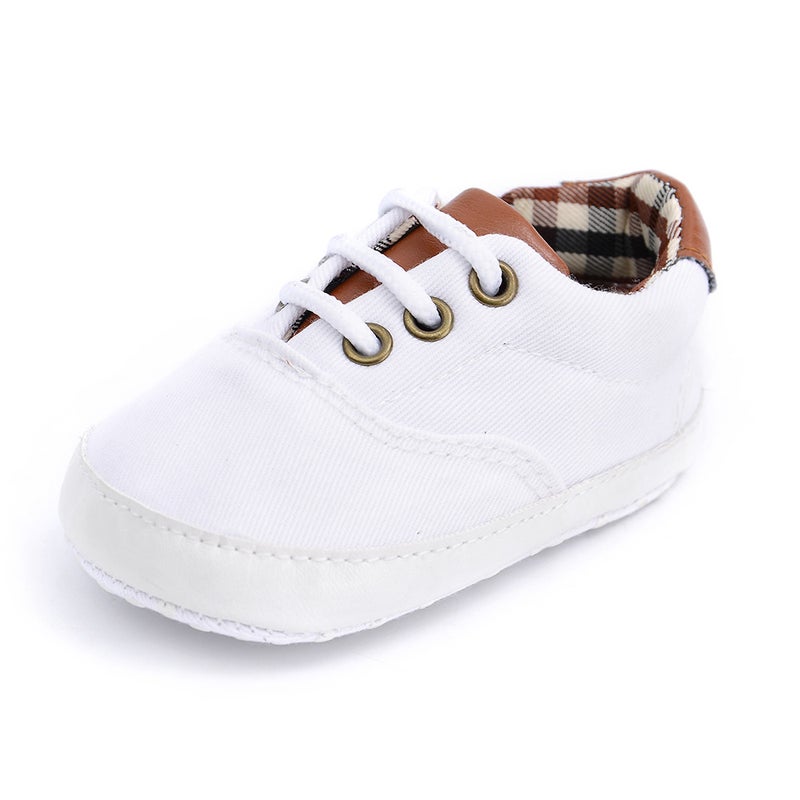 Spring Autumn Solid Casual Baby Canvas Sneakers White 