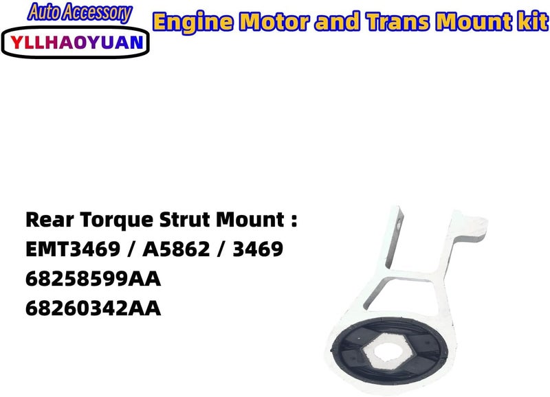 Yllhaoyuan Engine Motor Mount Set - 3Pcs Replacement for Jeep Renegade, Fiat 500X, Compass, and Ram Promaster City - Image 5