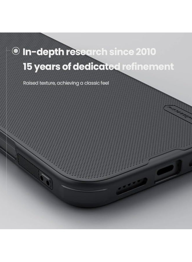 Nillkin Iphone 16 Case Cover Super Frosted Shield Pro Matte All-Round Protection Anti-scratch Slim Luxury Hard Back Soft Border (PC + TPU) Cover Raised Bezel Camera Protect Back Cover for Iphone 16 Black - Image 4
