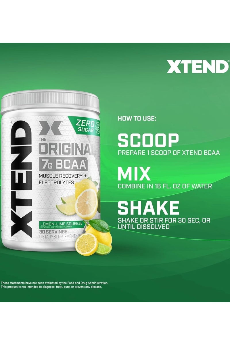XTEND Original BCAA Powder - Lemon Lime Squeeze - 405gm- 30 serving - Image 4