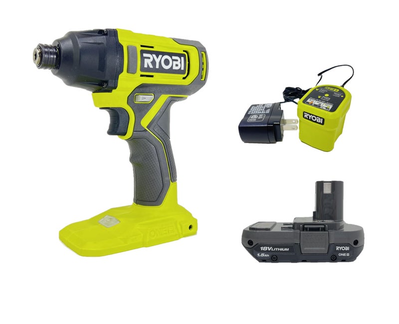 Ryobi ONE+ 18V Cordless 1/4 in. Impact Driver Kit with 1.5 Ah Battery and Charger (P235AK1) - Image 1